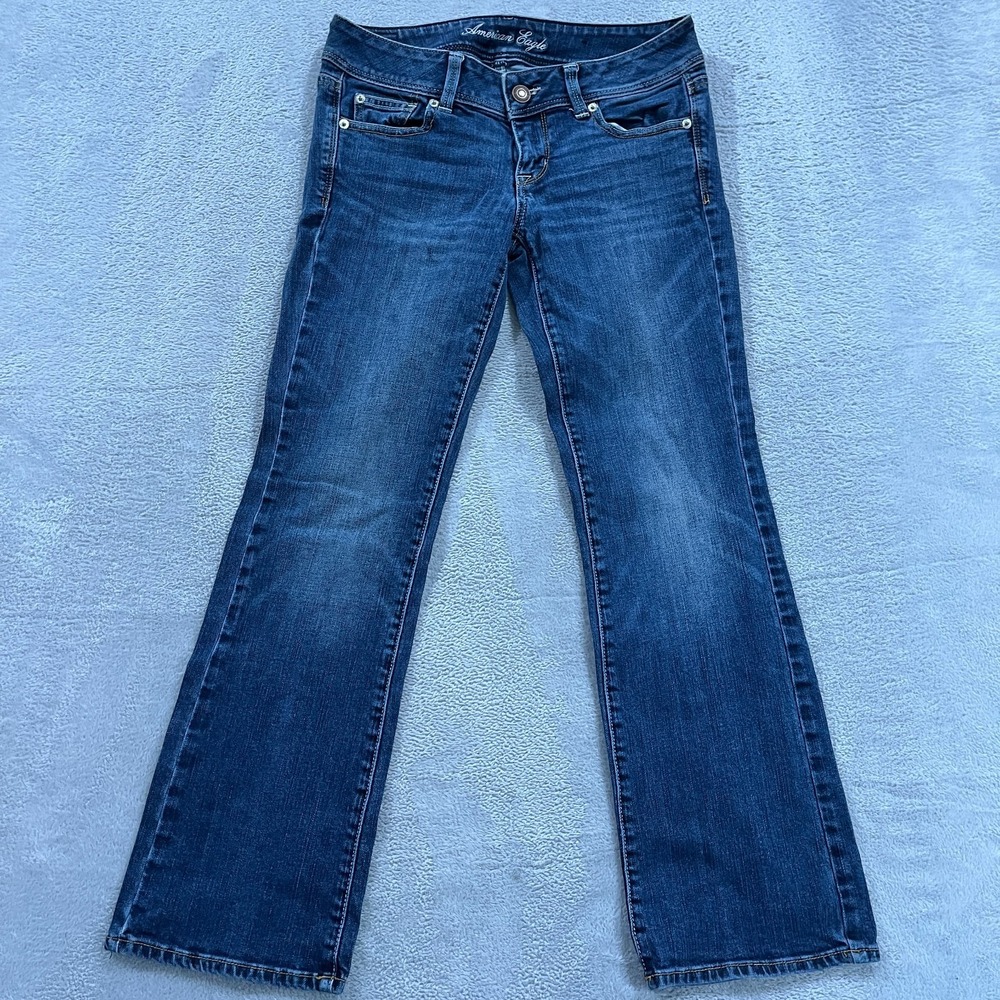 American Eagle Jeans Womens 4S Boot Cut Low Rise Y2K Denim Retro Stretch